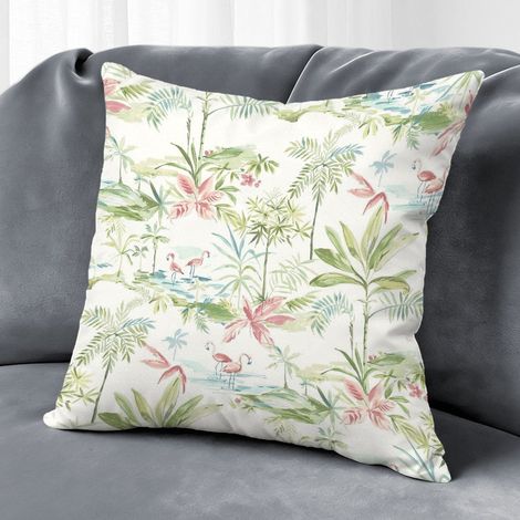 Housse de coussin floral papillon printemps été, décoration canapé-lit,50×50cm (1/5)