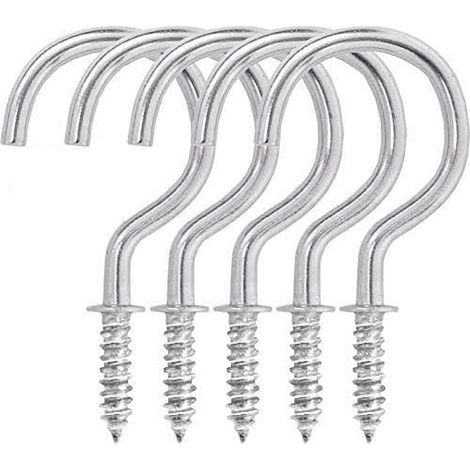 Lot de 20 pitons à vis, crochets de plafond de 7 cm (2,75 po) pour plantes suspendues, K (1/5)