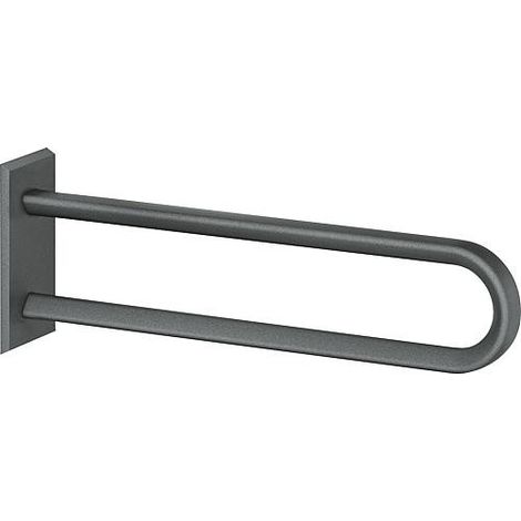 Barre d appui murale Normbau Cavere Vario, 600 mm metallique anthracite (1/2)