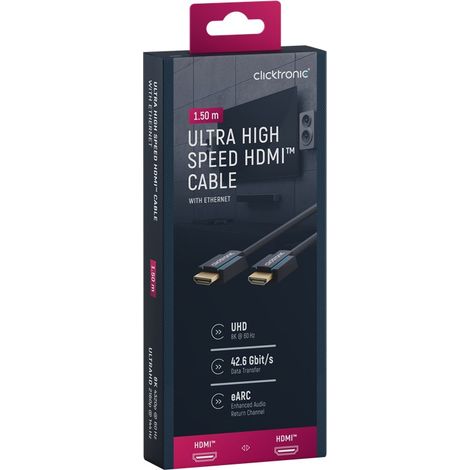 CLICKTRONIC HDMI 2.1 8K 60Hz Kabel 1,5m (1/5)