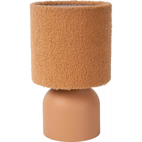 Lampada da tavolo arancione in cotone E14 Woolly Lucide (1/5)
