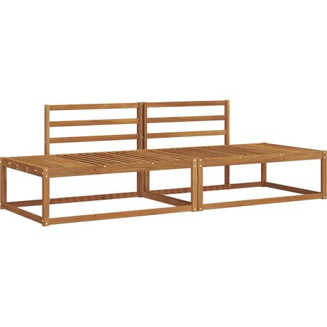 Outdoor-Sofagarnitur Natur Massivholz Akazie vidaXL