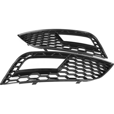 Eosnow 2 Stück für RS4 Style glänzend schwarze Frontstoßstange Nebelscheinwerfergitter für Audi A4 B8.5 2013–2016