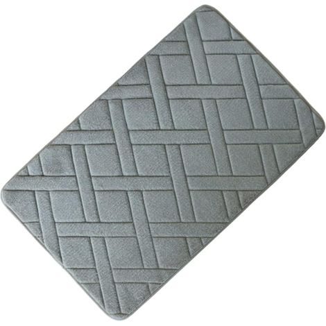 Badematte, rechteckig, 40 x 60 cm, für Badezimmer und Schlafzimmer, rutschfeste Matten, Schaumstoffmatte, Duschmatte für Badezimmer, Küche, Schlafzimmer (1/5)