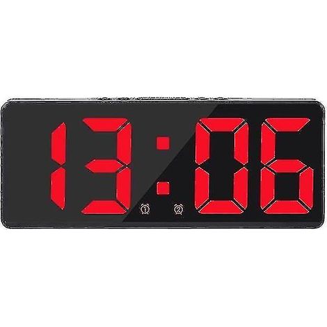 Une grande horloge murale numérique intelligente, contrôlable via une application pour l'heure, la date, le son, le réglage progressif de la luminosité et du volume, et incluant une fonction de répéti (1/5)