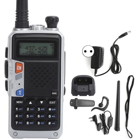 Talkie-walkie Baofeng BF-860, pour véhicules de tourisme autonomes, radio civile, talkie-walkie portable d'extérieur, argent, norme européenne (1/5)