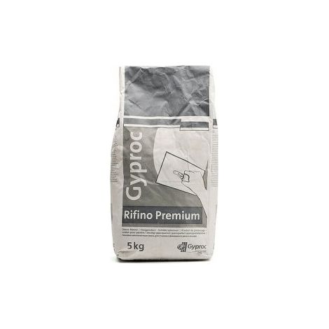 Gyproc Rifino Premium Enduit de Jointoiement et de Rebouchage Blanc – Joints ABA, Réparations et Lissage – Sac de 5 kg