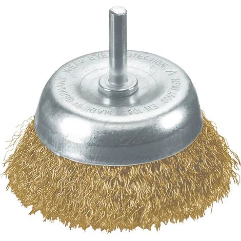 Spazzola a tazza in ottone lessmann 50 mm design ondulato
