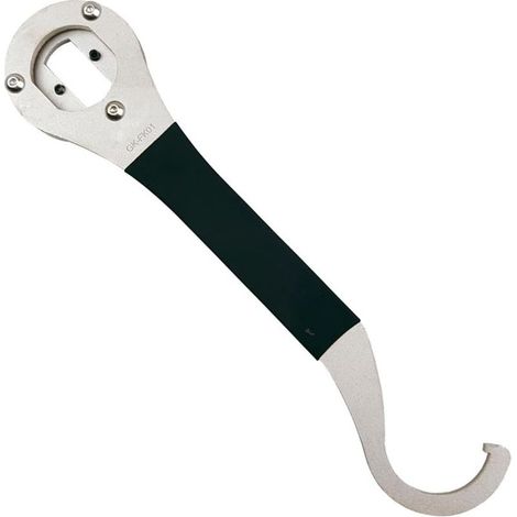 Outil de verrouillage central de vélo - Clé de démontage de pédalier pour pédalier de vélo classique - En acier inoxydable (300 x 65 x 10 mm)