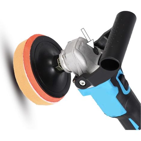 Polisseuse de Voiture meuleuse d'angle sans Brosse 1600W Machine de Polissage de Cire de Voiture à Vitesse Variable for Batterie 18V(No Battery no Plug) (1/5)