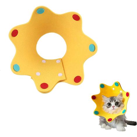 3-teiliges Set Filzhalsbänder für Katzen und Hunde, Schutzhalsbänder für Haustiere, Katzenhalsbänder, Kratzschutzhalsbänder für Katzen (1/5)
