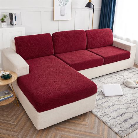 Housse De Coussin De Canapé - Élastique Haute Résilience - Protection Antitaches - Fibre Plonge - Pour Salon - Tailles 50 À 280 cm (1/4)