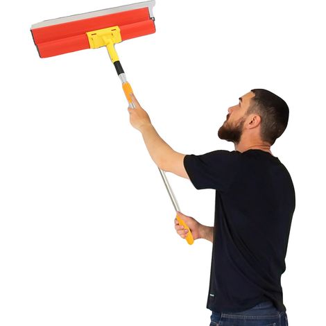 Outil de Grattage, Lames en Acier Inoxydable, 4 Tailles Disponibles, Longueur du Poteau Télescopique : 80-130cm, Épaisseur de la Lame : 0.35mm, Taille de l'Emballage : 95x22x8.8cm (1/5)