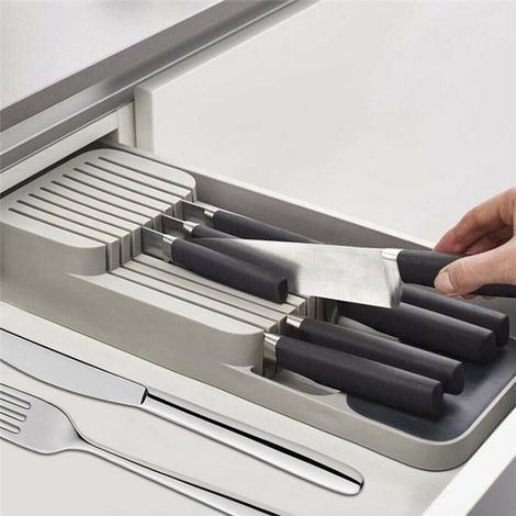 Messerbox für 9 Küchenmesser – Grau