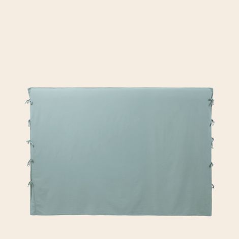 Housse de tête de lit en Satin de coton lavé uni à nouettes SATHEENE