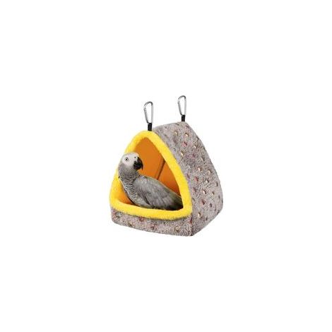 Grande casetta invernale calda per uccelli, comodo letto per gabbia con tappetino, amaca sospesa, rifugio, regalo per ara, pappagalli grigi africani e amazzoni - Crezuo