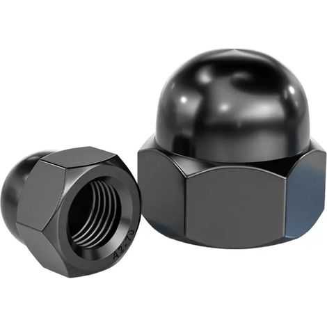 Écrous borgnes en acier inoxydable noir 304 DIN1587, cache