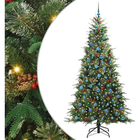 Sapin de Noël Arbre de Noël Artificiel à Branches Articulées Vert 240 cm (1/5)