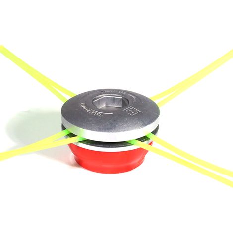 Tête de débroussailleuse universelle 8 brins aluminium Ø 80 mm – Compatible débroussailleuses 25 cc et plus – Remplacement rapide des fils – Tecomec