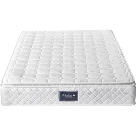Cama doble tapizada 140 x 200 cm con somier, almacenamiento, LED y colchón HOMVRA (1/5)