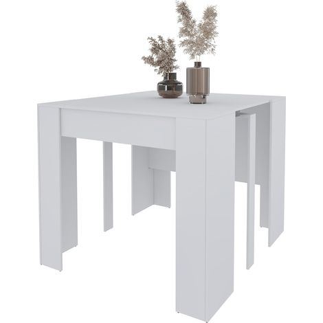 Tavolo Consolle Allungabile Oslo Plus Fino A 2.37 Metri, Tavolo 10 Posti Salvaspazio Multiposizione, Design Moderno Ed Elegante, Consolle Per Casa E Ufficio, 78 x 51 x 90 cm, Colore Nero - Colore: Ner