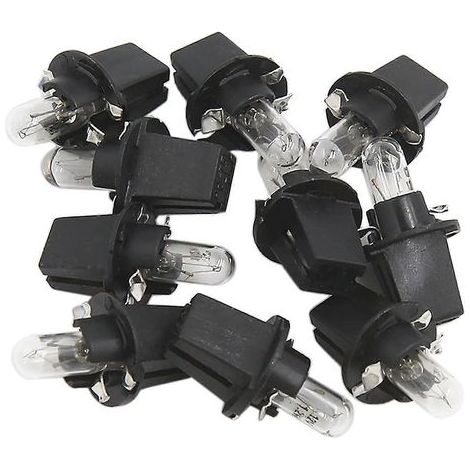 uxcell Lot de 10 ampoules incandescentes T5 jaunes 12 V CC 1,2 W pour tableau de bord intérieur de voiture (1/4)