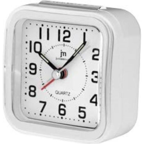 Sveglia analogica lowell 7x7x3cm bianco - ja7039-cf