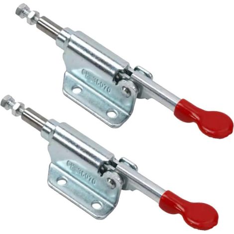 Lot de 2 loquets à bascule GH-36070 à dégagement rapide par poussée/traction (1/5)