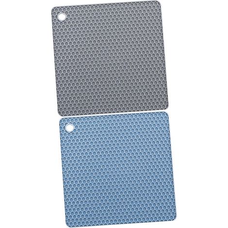 2 dessous de plat en silicone, nid d'abeille (1/5)