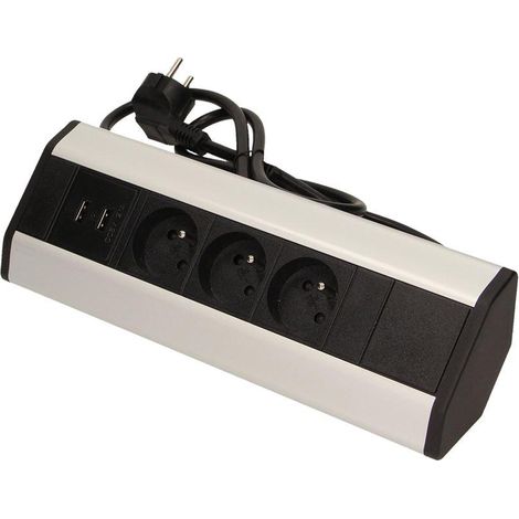 Toma de corriente para muebles 3x250V 1.8 con cargador USB OR-AE-1360 (1/5)