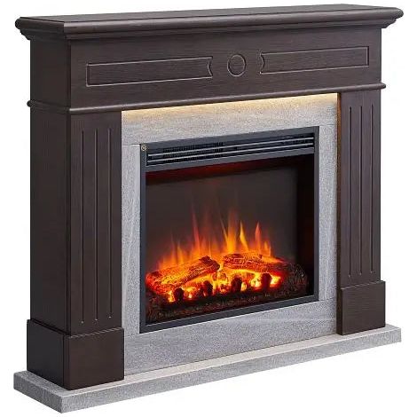 [GEBRAUCHT] B-Ware Balderia Elektrokamin Kamin Leandros Standkamin Heizung Dunkelbraun Ef321 A 2000 W
