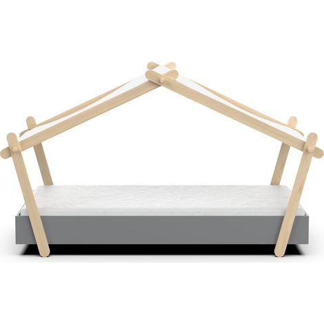 Cama Dormitorio Infantil Casita con Somier 223x130x102 cm (1/5)