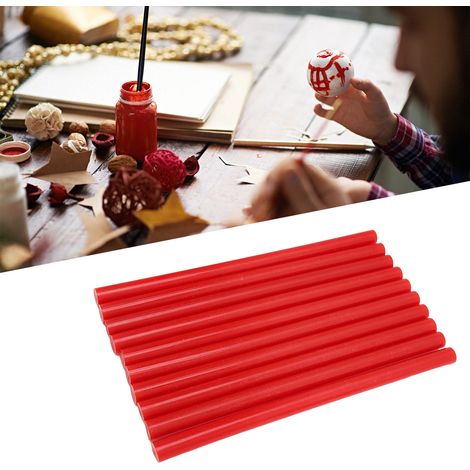 10 pièces/paquet de bâtons de colle thermofusible (11200MM), bandes de colle thermofusible, bandes de colle silicone, bâtons de colle pour verre, pistolets à colle thermofusible colorés, petits bâtons (1/5)