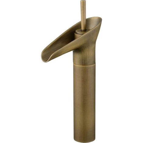 Einhebel-Waschtischarmatur mit Wasserfallbrause (groß) (1/4)