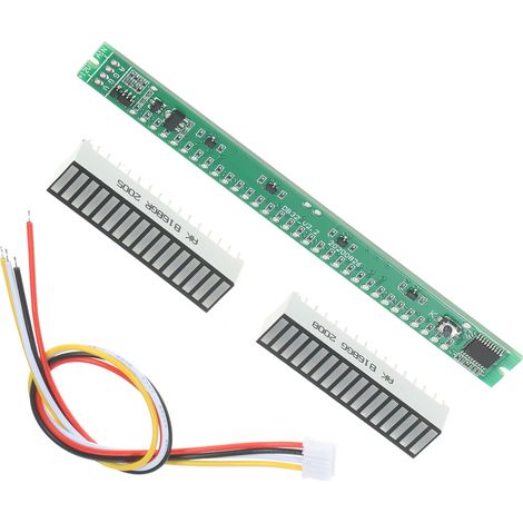 Indicateur de niveau VU-mètre 32 bits, indicateur de niveau audio, amplificateur stéréo, module de carte à vitesse de lumière réglable avec mode AGC (1/5)