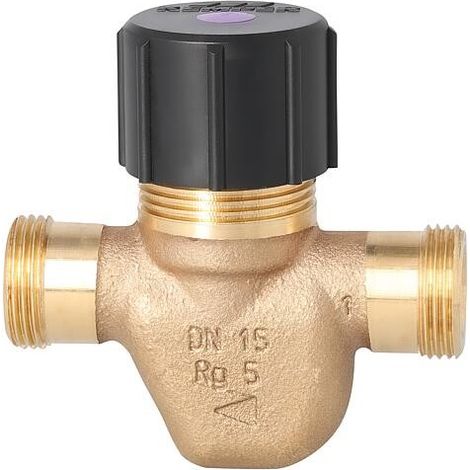 Vanne de régulation de circulation ETA-Therm, 56°C à 58°C, DN15 (1/2"), à joint plat, mâle (1/2)