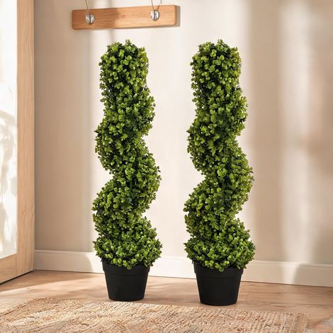 Eucalyptus artificiel en spirale 90 cm pour intérieur (1/5)