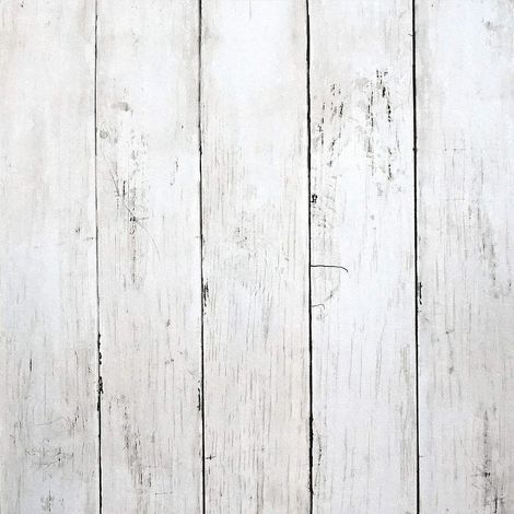 Papier peint autocollant imitation bois blanc – Film décoratif pour meubles et murs (1/5)