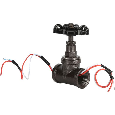 Vintage 1/2-Zoll-Absperrventil aus Eisen, beleuchteter Schalter mit elektrischem Kabel, Zubehör für Rohrtischlampe (1/5)