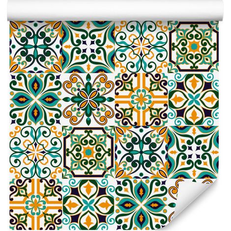 Papier peint mosaïque et à motifs colorés pour salon et chambre 50x1000 cm (1/5)