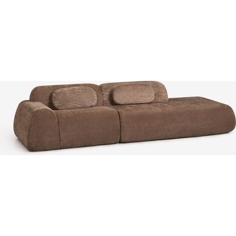 Divano modulare angolare a 2 pezzi con chaise longue destra in ciniglia confezionato sottovuoto Merida SKLUM            