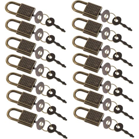 Lot de 20 mini cadenas décoratifs vintage en alliage de zinc avec clé (1/5)