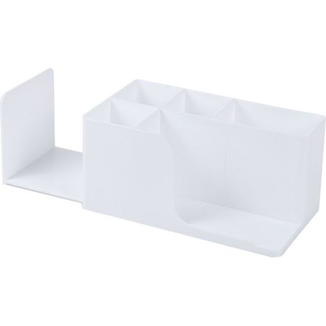 Schreibtisch-Organizer mit ausziehbarem Buchständer und wasserdichter Kosmetikaufbewahrungsbox (1/3)