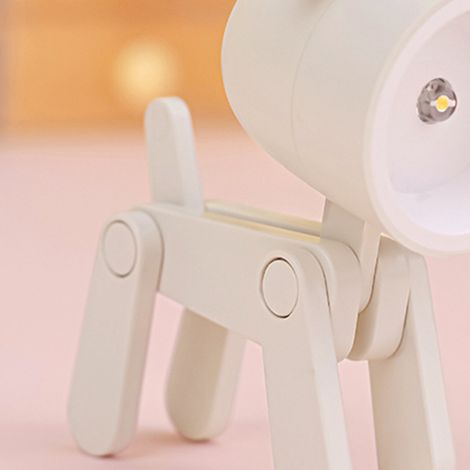 Niedliches Mini-Nachtlicht für Haustiere, Kawaii-LED-Schreibtischlampe, niedlicher Mini-Handyhalter, Dekoartikel, beigefarbenes Reh (1/4)