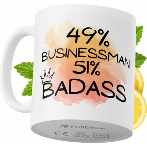 Taza de café/té divertida y humorística para hombre de negocios. Taza ideal para cumpleaños, santos, días festivos y ocasiones especiales. Color blanco, 330 ml. (1/5)