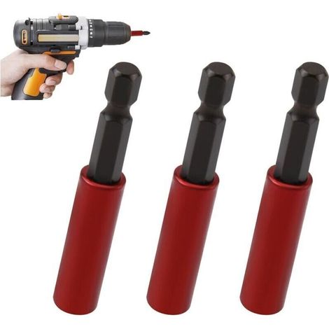 CSPARKV 3 Pièces Porte-embouts Résistant aux Chocs Tige Hexagonale, Perceuse Électrique Tournevis Embout, Porte-Embout pour Tournevis, Douille Tournevis Porte-Embout (1/5)