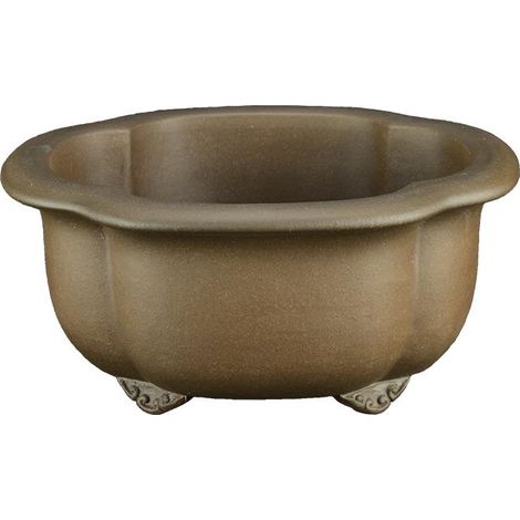 Vaso per bonsai ovale (forma mokko) in gres 38x33x16 cm - SM002a