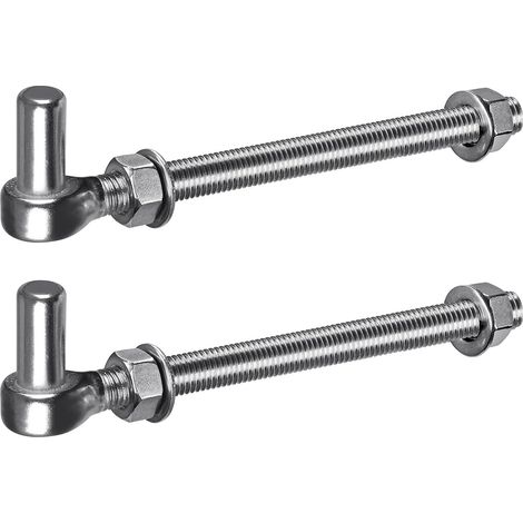 M16 Gate Hinge 2pcs Field Eye Hardware Heavy Duty 16mm Hook for Metal Garden Hanging Pin for Farm Gate/Wooden Fence/Driveway, 440lbs/10" (1/5)