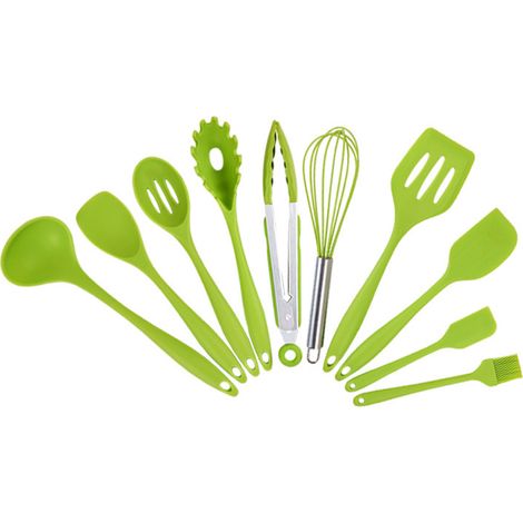 Utensilios de cocina, juego de 10 utensilios de cocina de silicona (1/4)