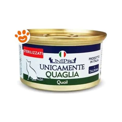 Unipro Cat Unicamente Adult Sterilizzato Quaglia - Lattina 85 Gr -